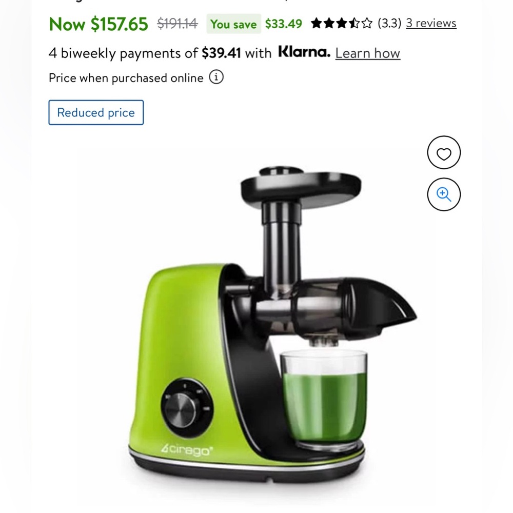 Like new Cirago Slow Juicer! Used once only